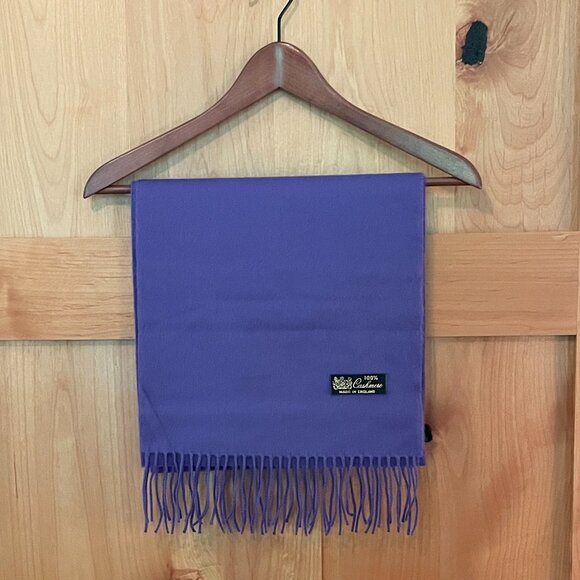 Lavender/Purple 100% Cashmere Scarf, Made in England - Picture 3 of 6